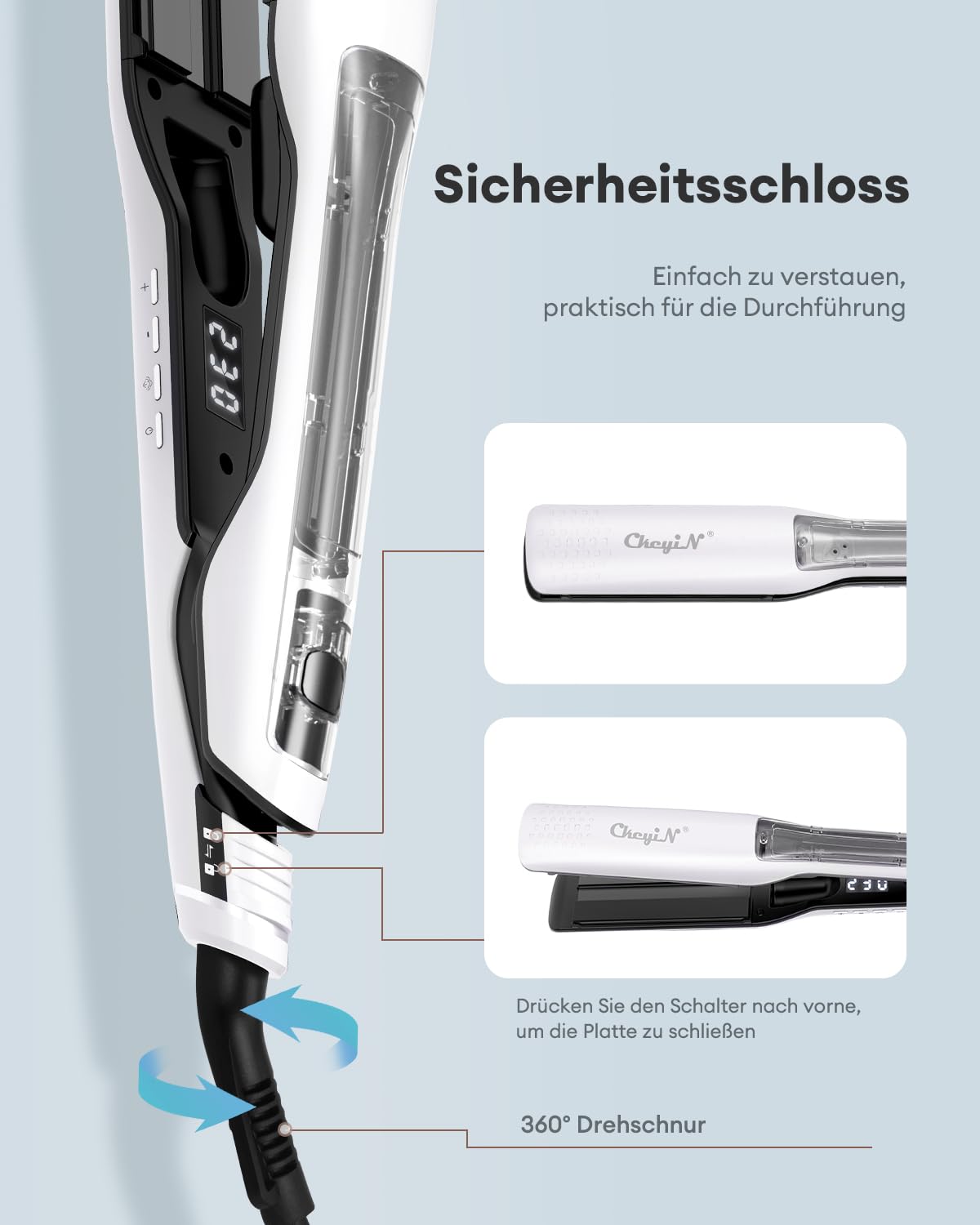 ckeyin-dampf-haargl-tter-steam-straightener-40-mm-wei image 8