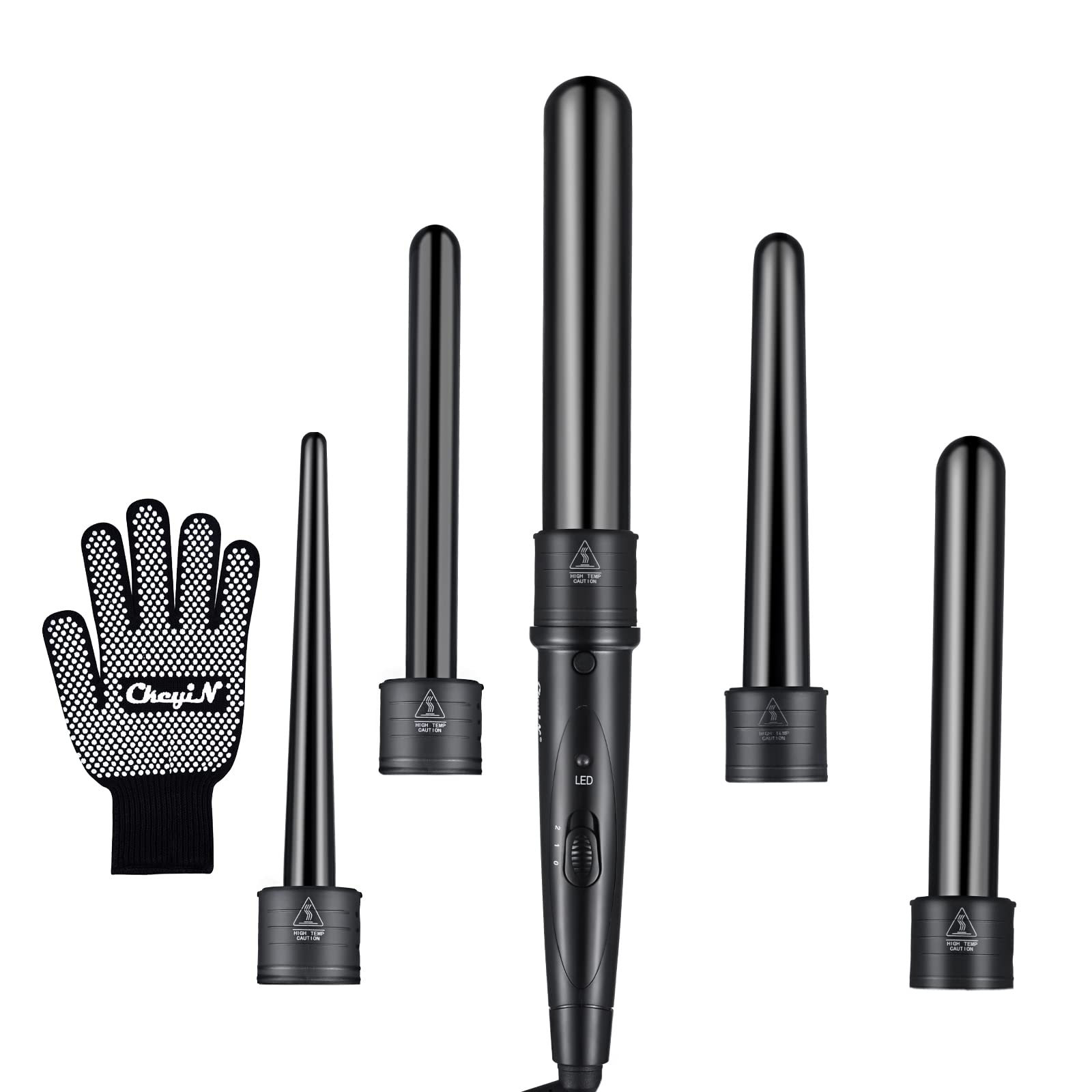ckeyin-lockenstab-set-5-in-1-mit-wechselaufs-tzen-und-handschuh image 1