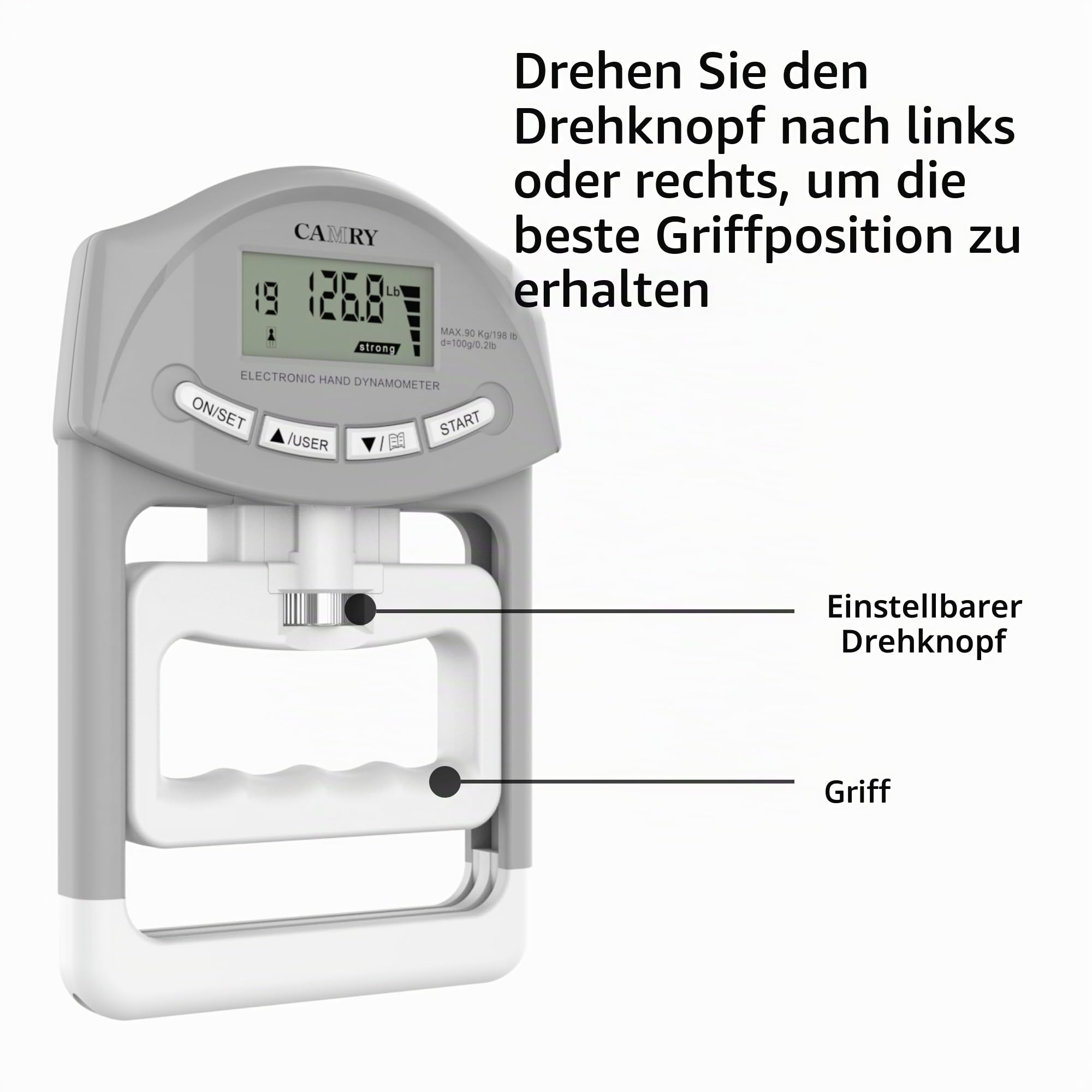 camry-digitales-hand-dynamometer-90-kg-griffkraft-grau image 2