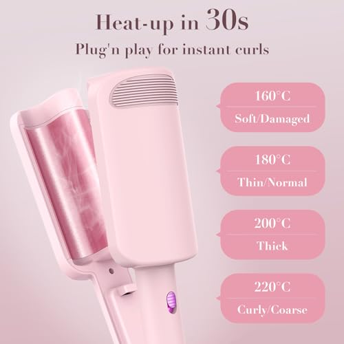 aiseely-32mm-keramik-welleneisen-3-barrel-hair-waver image 3