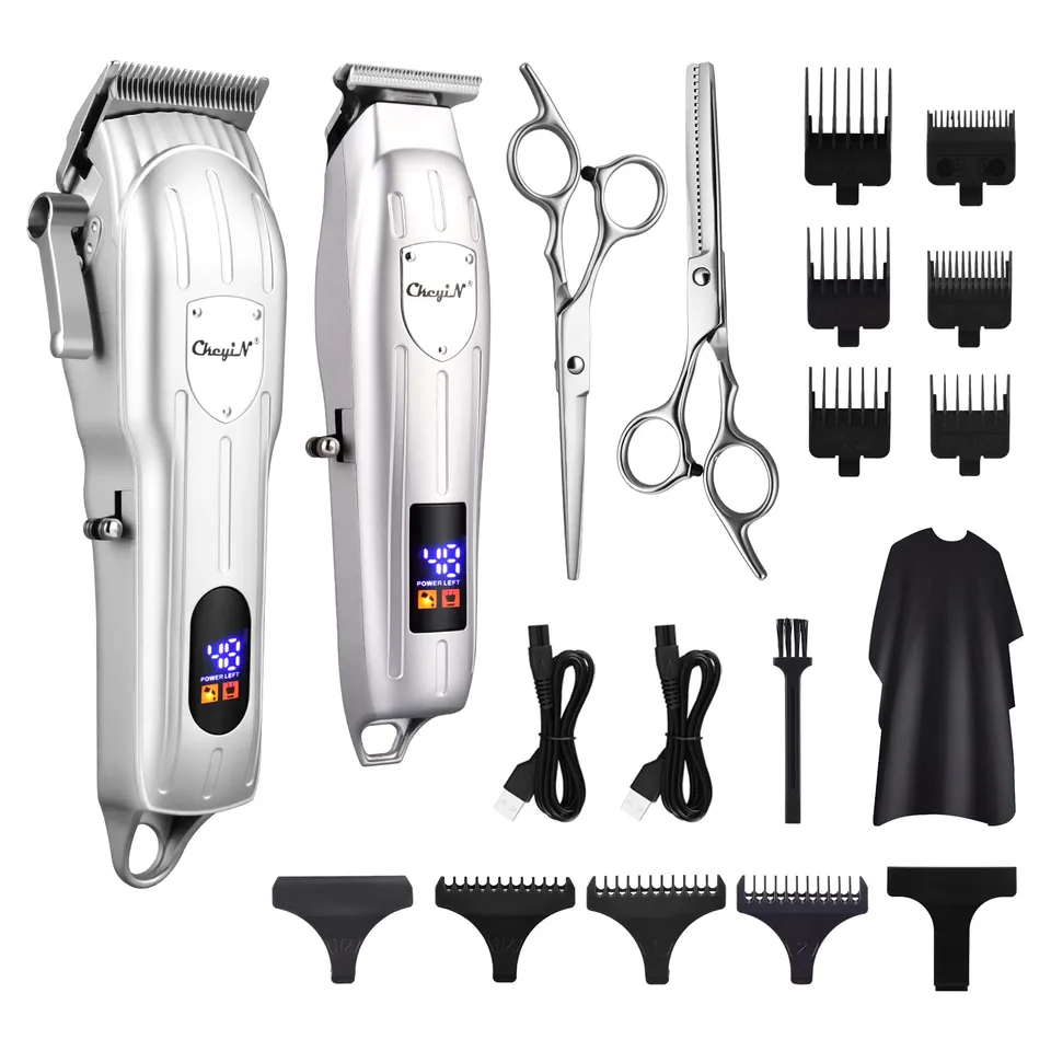 ckeyin-profi-haarschneidemaschine-barttrimmer-set-silber image 1