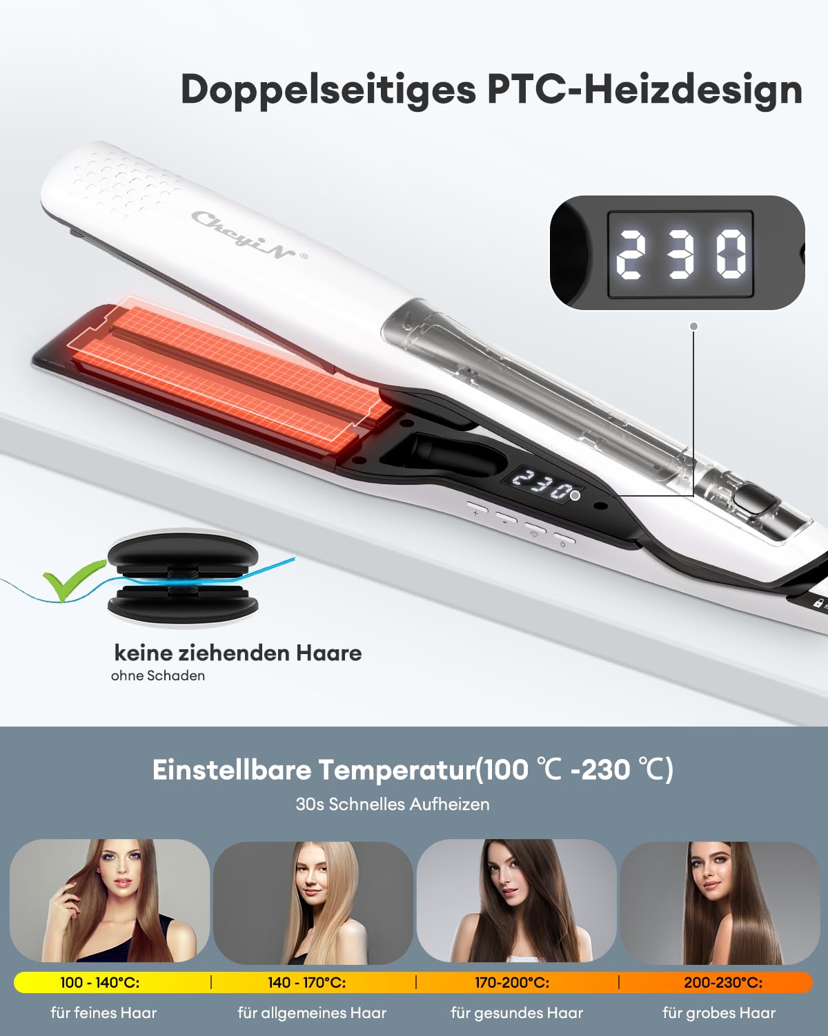 ckeyin-dampf-haargl-tter-steam-straightener-40-mm-wei image 3