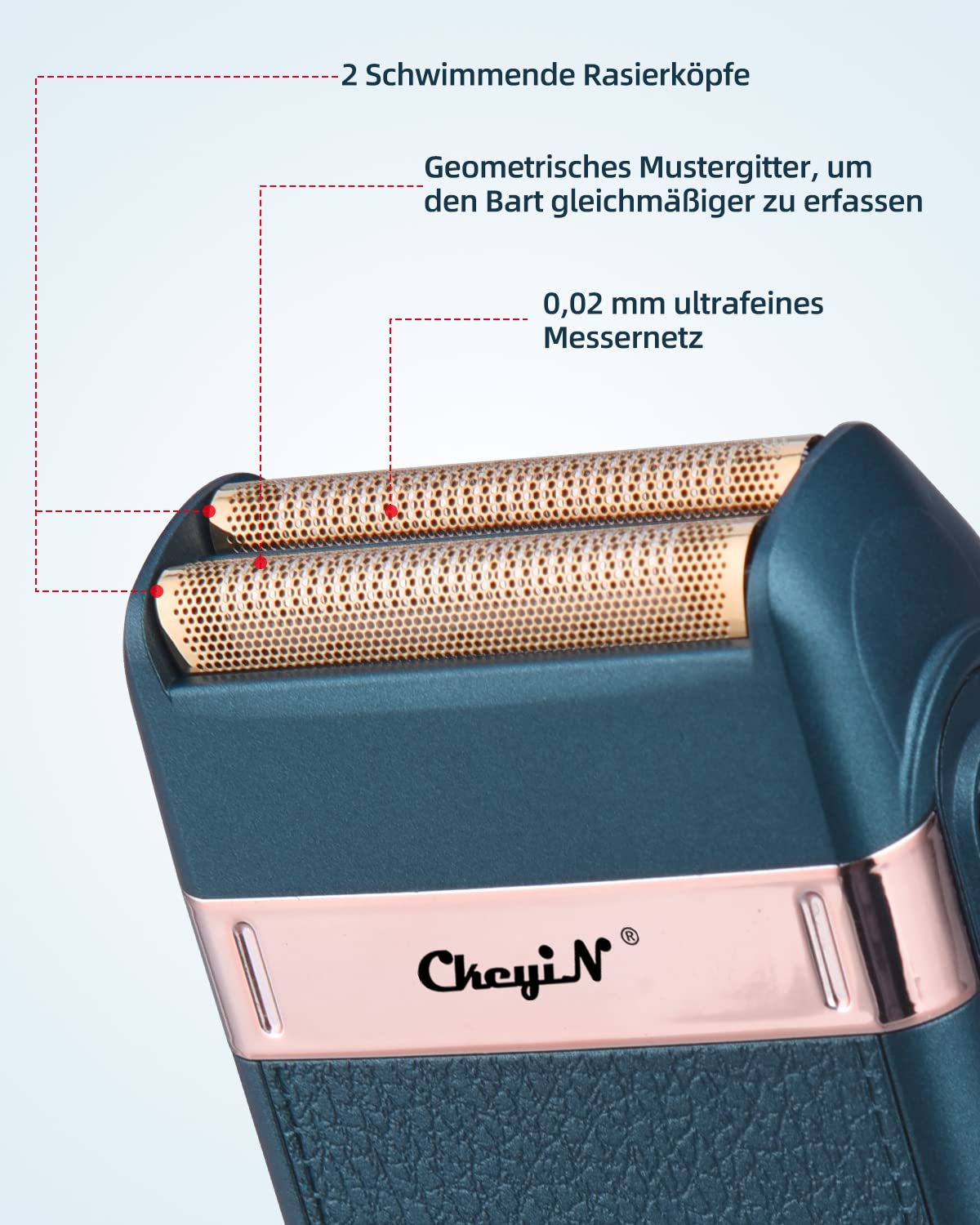 ckeyin-elektrorasierer-herren-blau-wet-dry-mit-pr-zisionstrimmer image 7