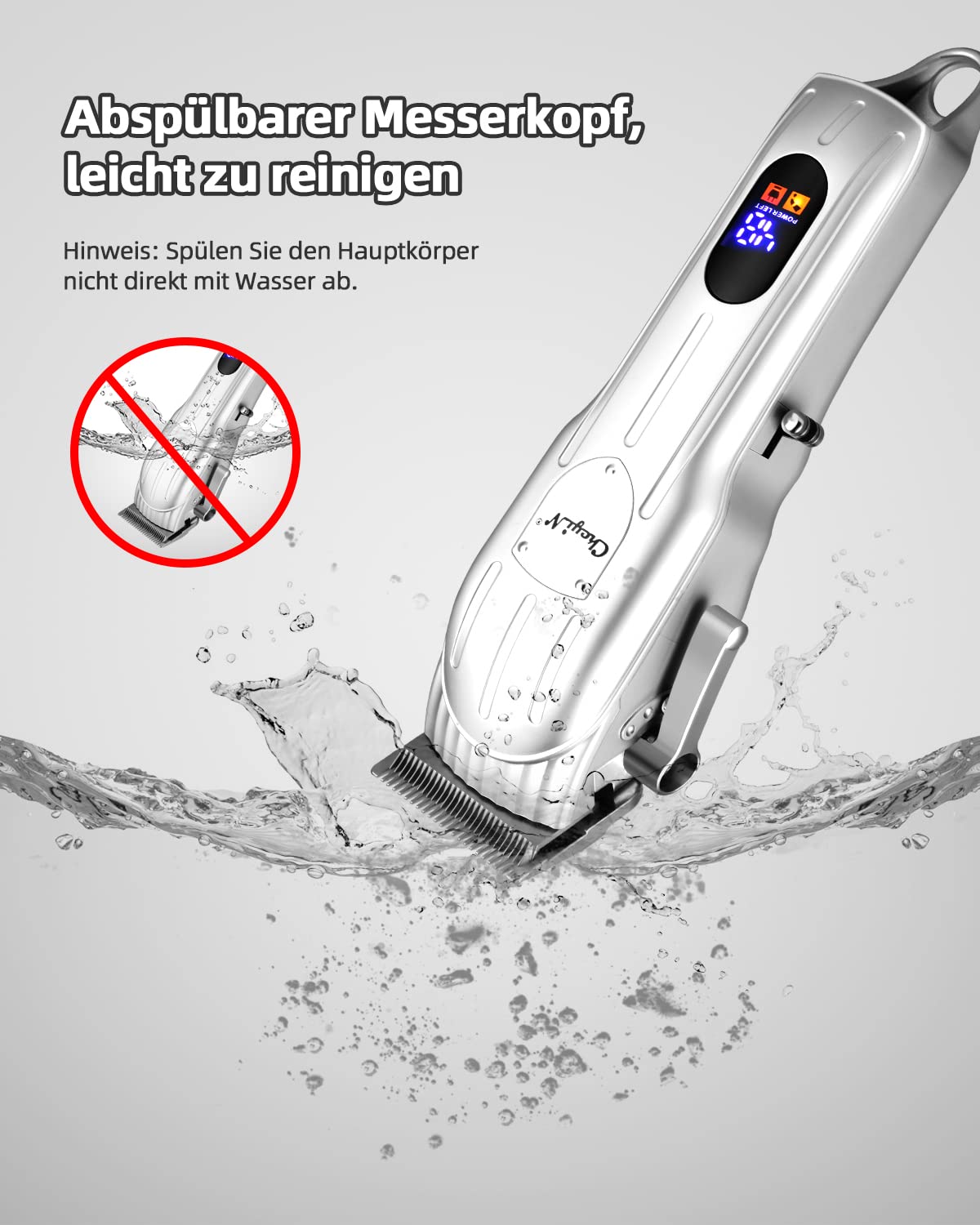 ckeyin-profi-haarschneidemaschine-barttrimmer-set-silber image 4