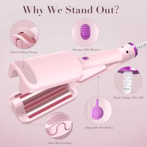 aiseely-32mm-keramik-welleneisen-3-barrel-hair-waver image 7