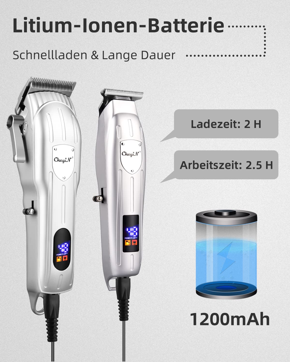 ckeyin-profi-haarschneidemaschine-barttrimmer-set-silber image 5