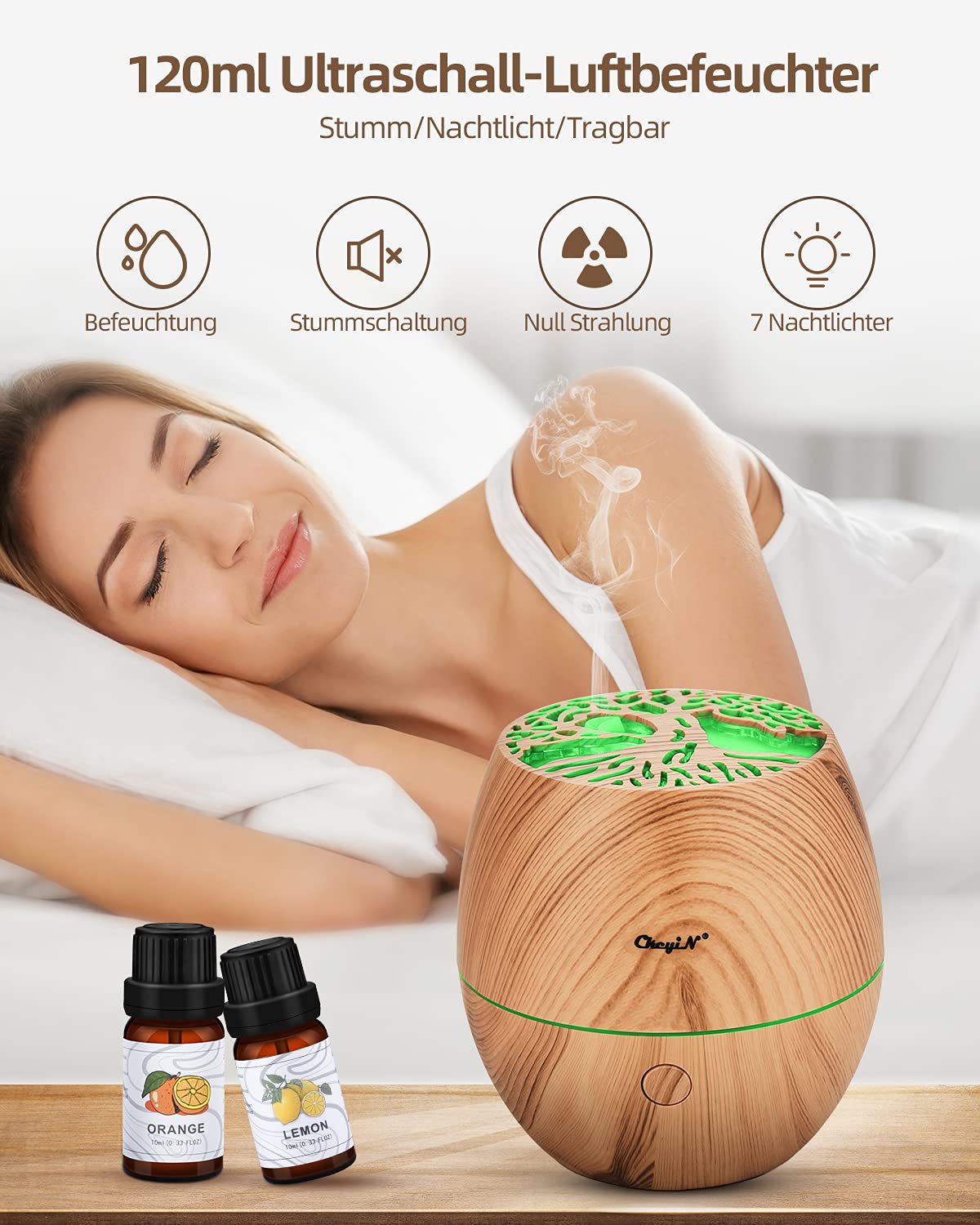 ckeyin-aroma-diffuser-120-ml-holzoptik-set-mit-2-therischen-len-und-7-farben-lic image 4