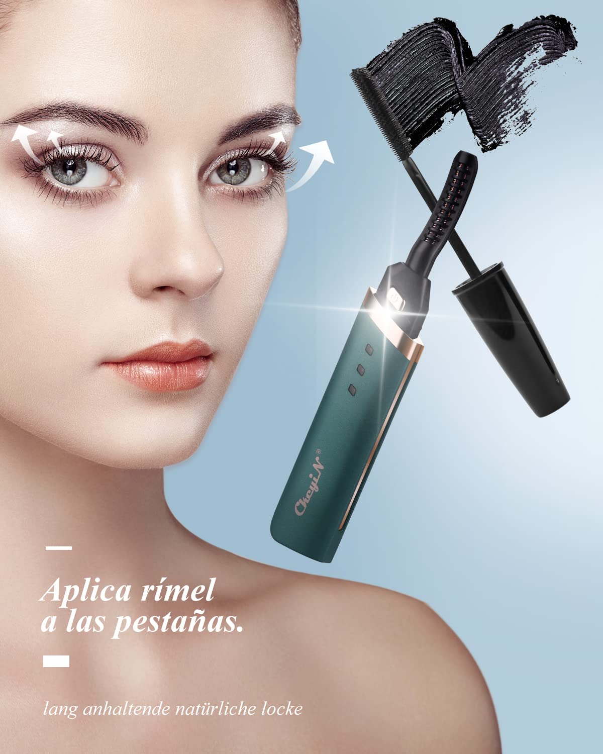 ckeyin-beheizbare-wimpernzange-blau-elektrischer-heated-eyelash-curler-usb image 2