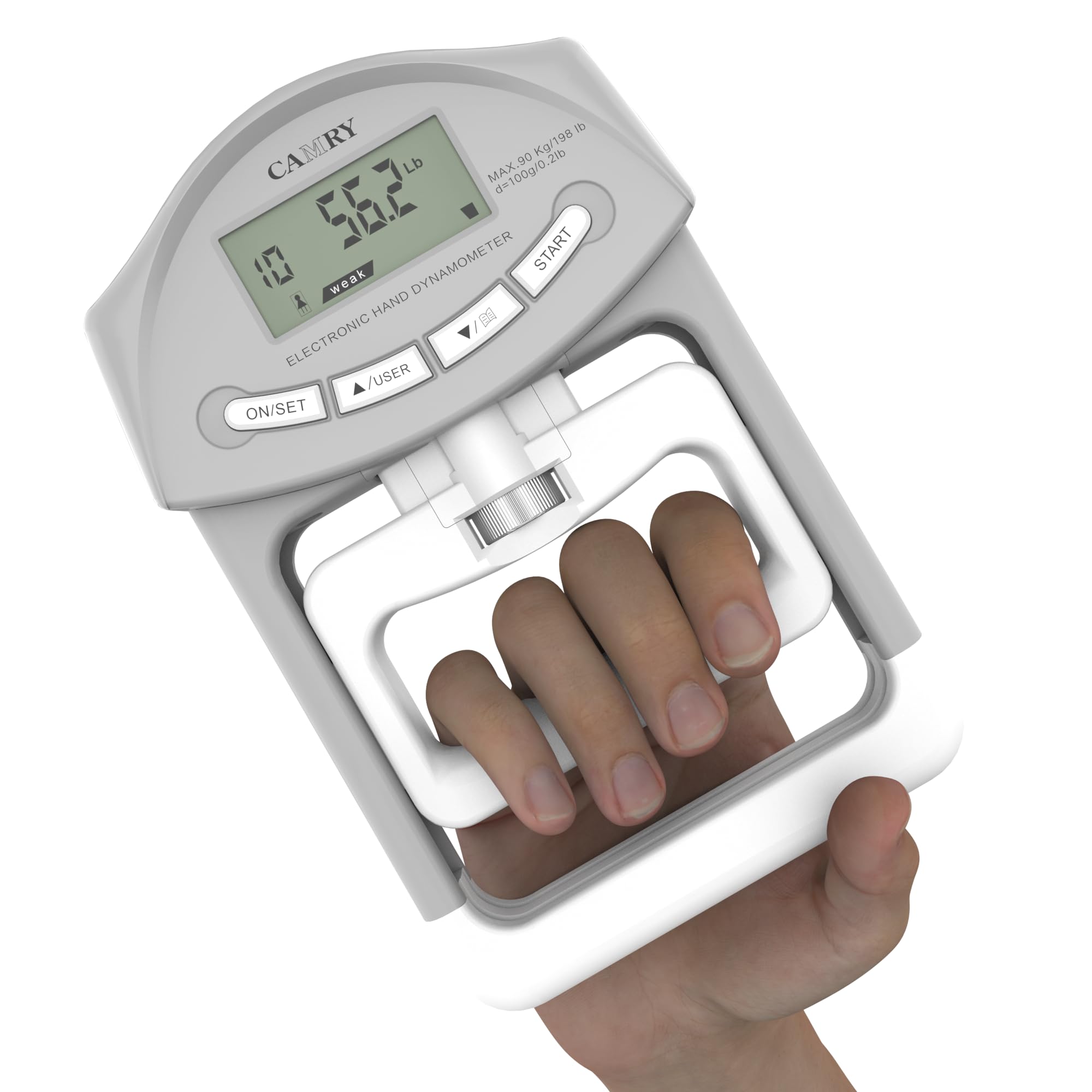camry-digitales-hand-dynamometer-90-kg-griffkraft-grau image 3