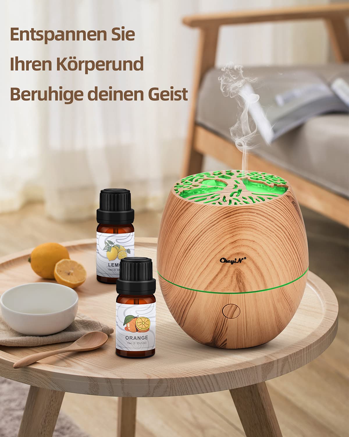 ckeyin-aroma-diffuser-120-ml-holzoptik-set-mit-2-therischen-len-und-7-farben-lic image 5