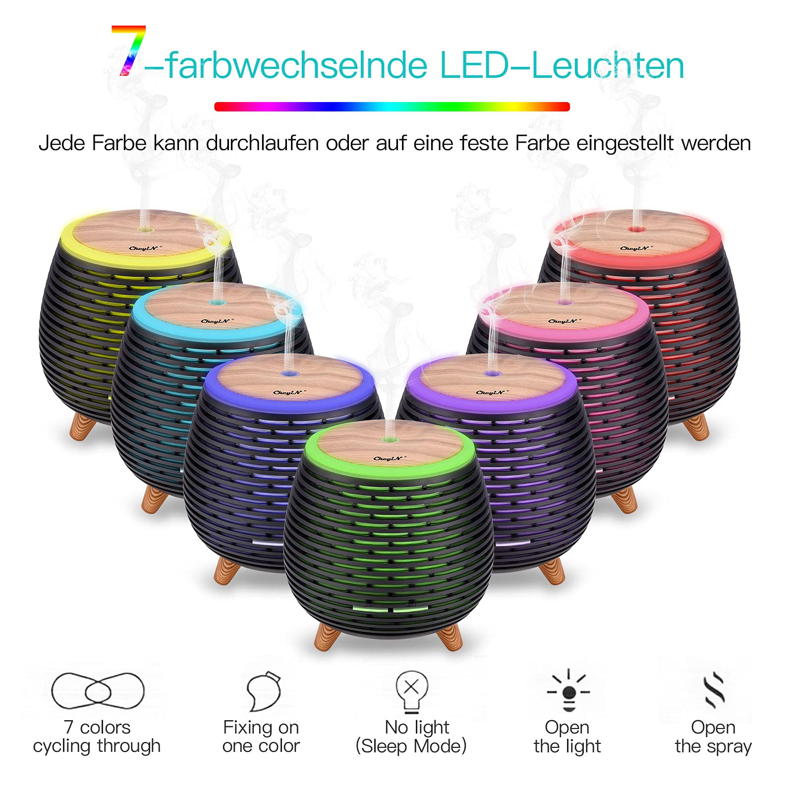 ckeyin-mini-aromadiffuser-holzmaserung-90-ml-mit-7-farben-led image 3
