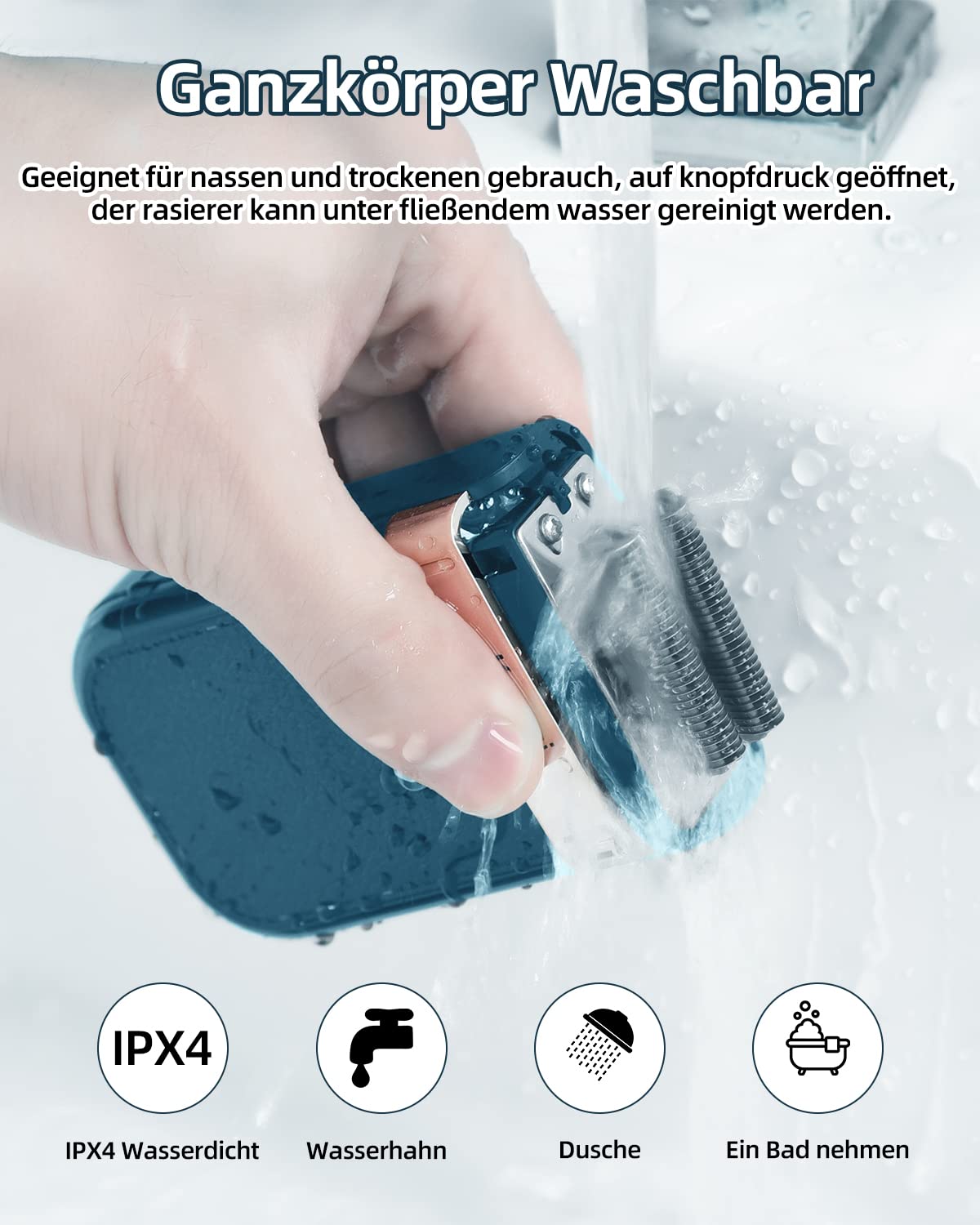 ckeyin-elektrorasierer-herren-blau-wet-dry-mit-pr-zisionstrimmer image 5