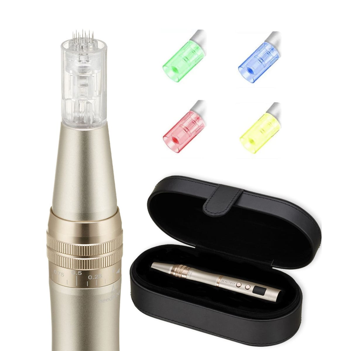 beautifly-meso-intense-golden-dermapen-mit-led-licht-etui-microneedling image 1