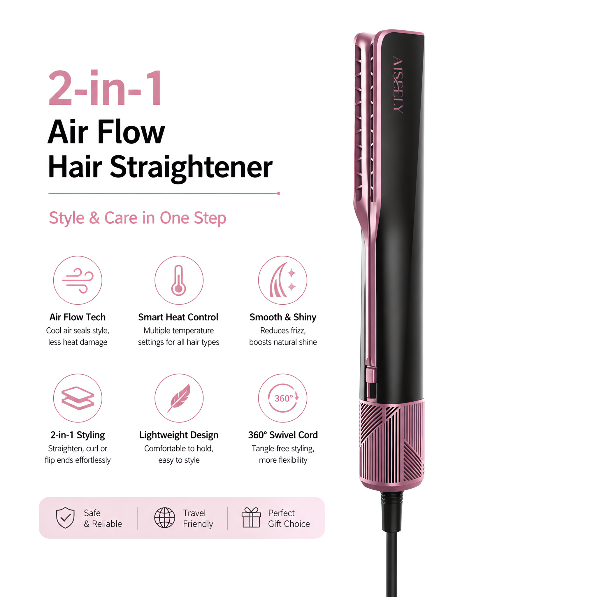 aiseely-hd-4501-high-speed-air-straightener-haargl-tter image 2